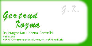 gertrud kozma business card