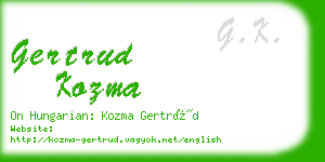 gertrud kozma business card